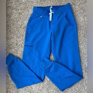 Figs Royal Blue Drawstring Scrub Joggers